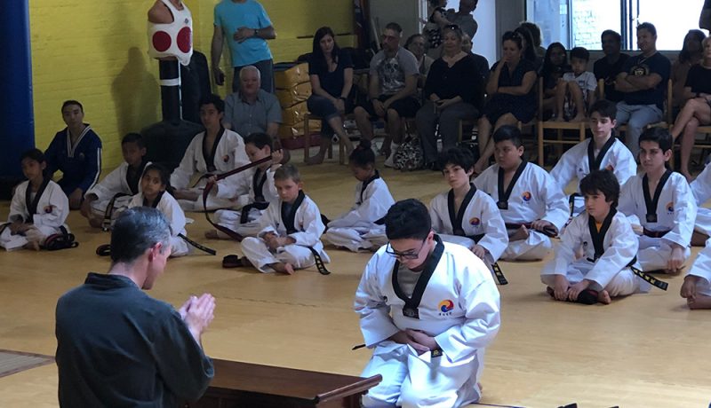 Taekwondo belt ceremony