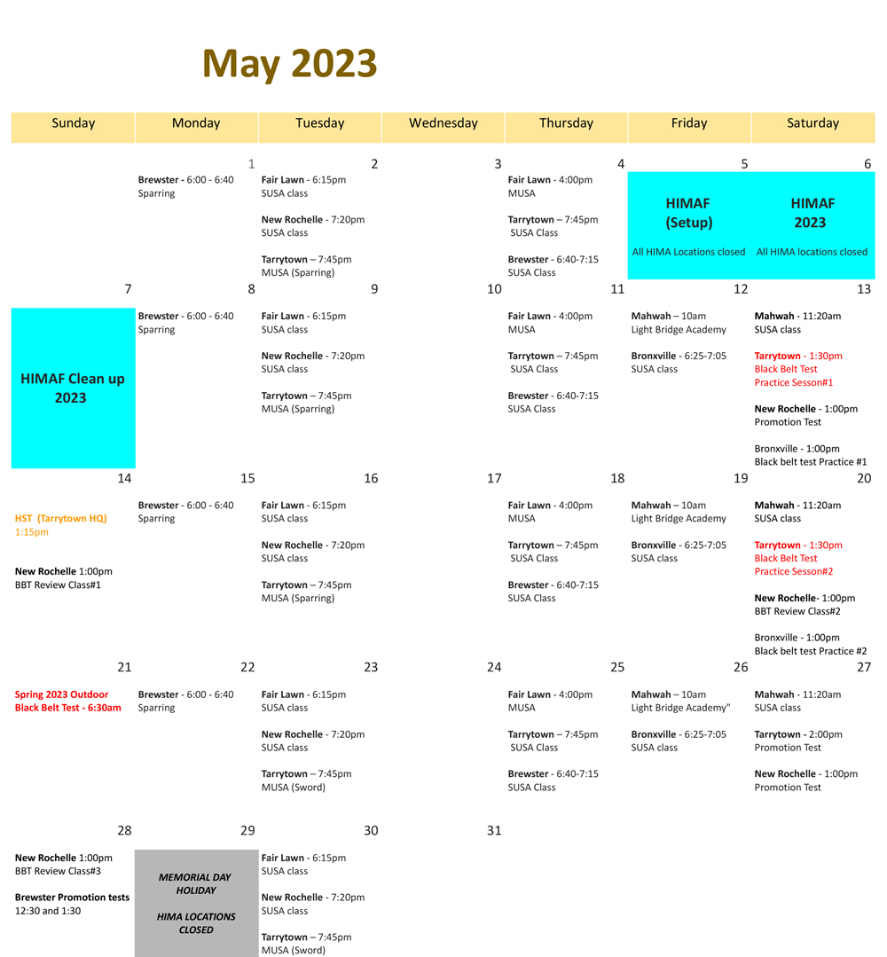 Schedule