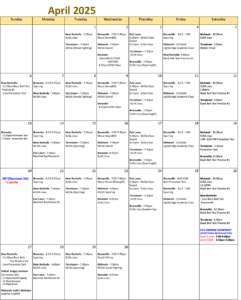 schedule