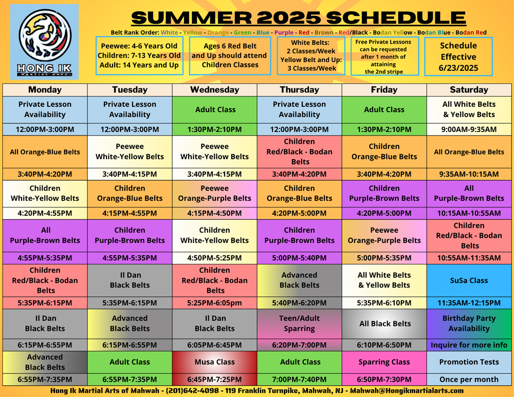 Schedule