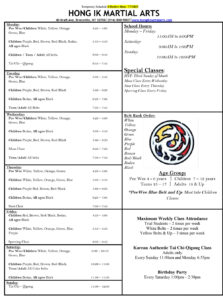 Schedule