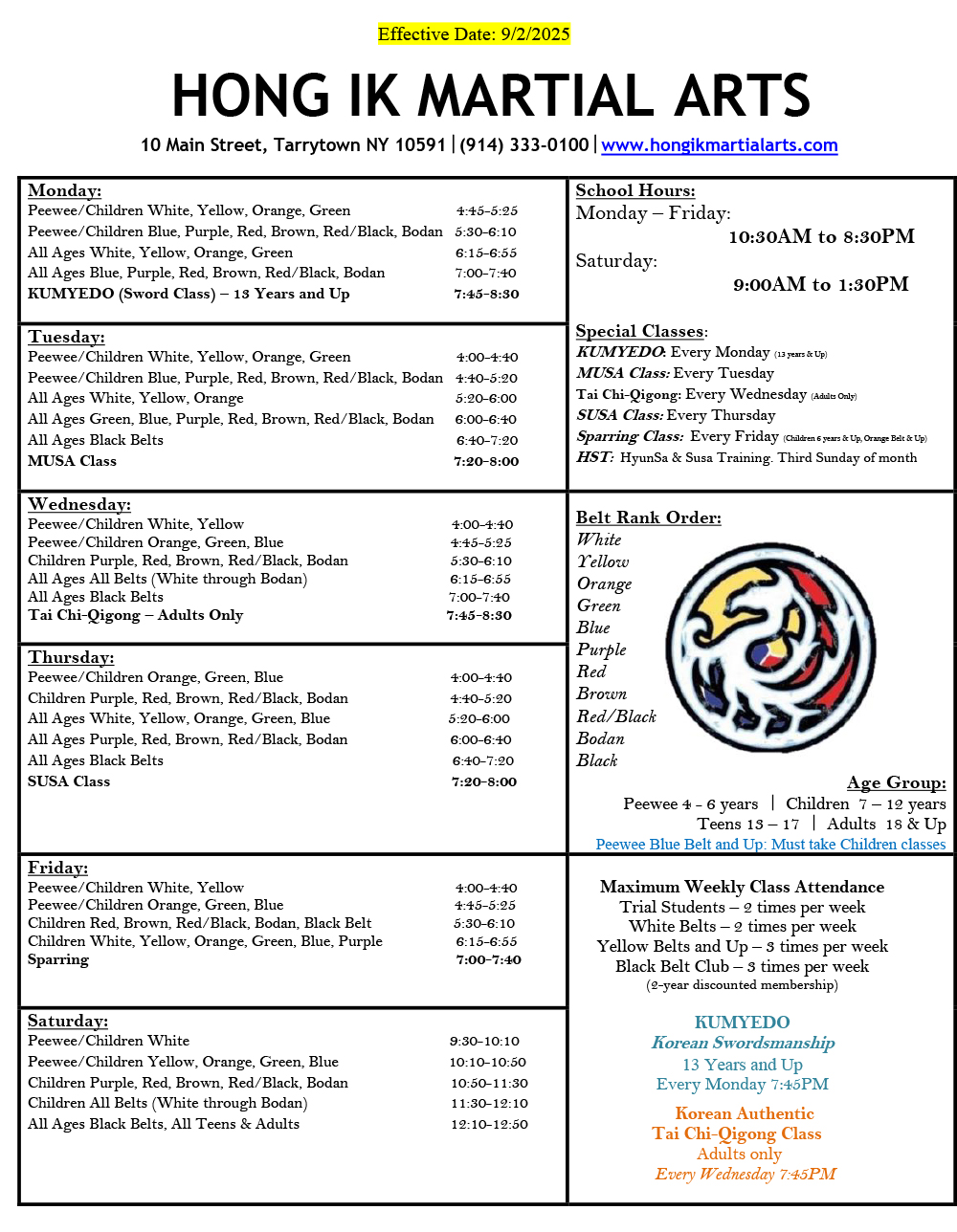 Schedule
